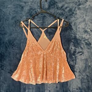 En Creme Orange Soft Flowy Tank Top Blouse Womans Size Medium